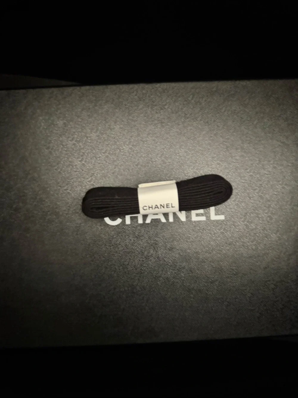 CHANEL Cream and Black Lace-Up Chunky Sneaker - Picture 7 of 8